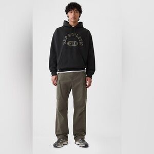 Gap Heavyweight Oversized Camo Graphic Athletic Soft Distressed Hoodie XL NWT